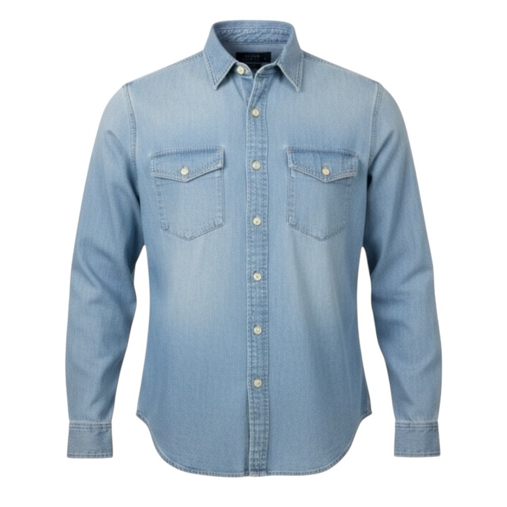 🦅 Polo Ralph Lauren Men’s Graphic Back Denim Shirt L